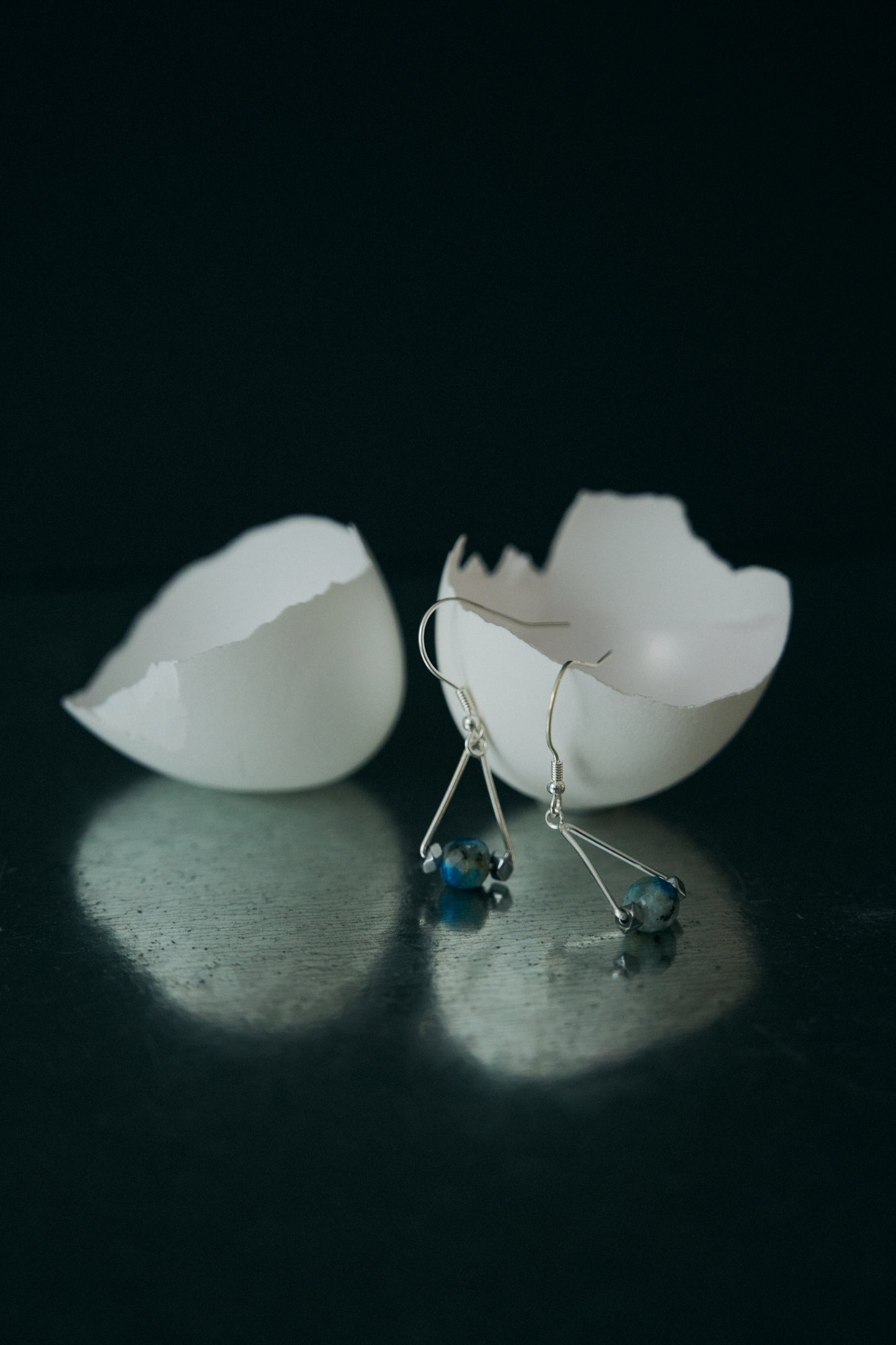 No.25 K2 BLUE|藍點石耳環