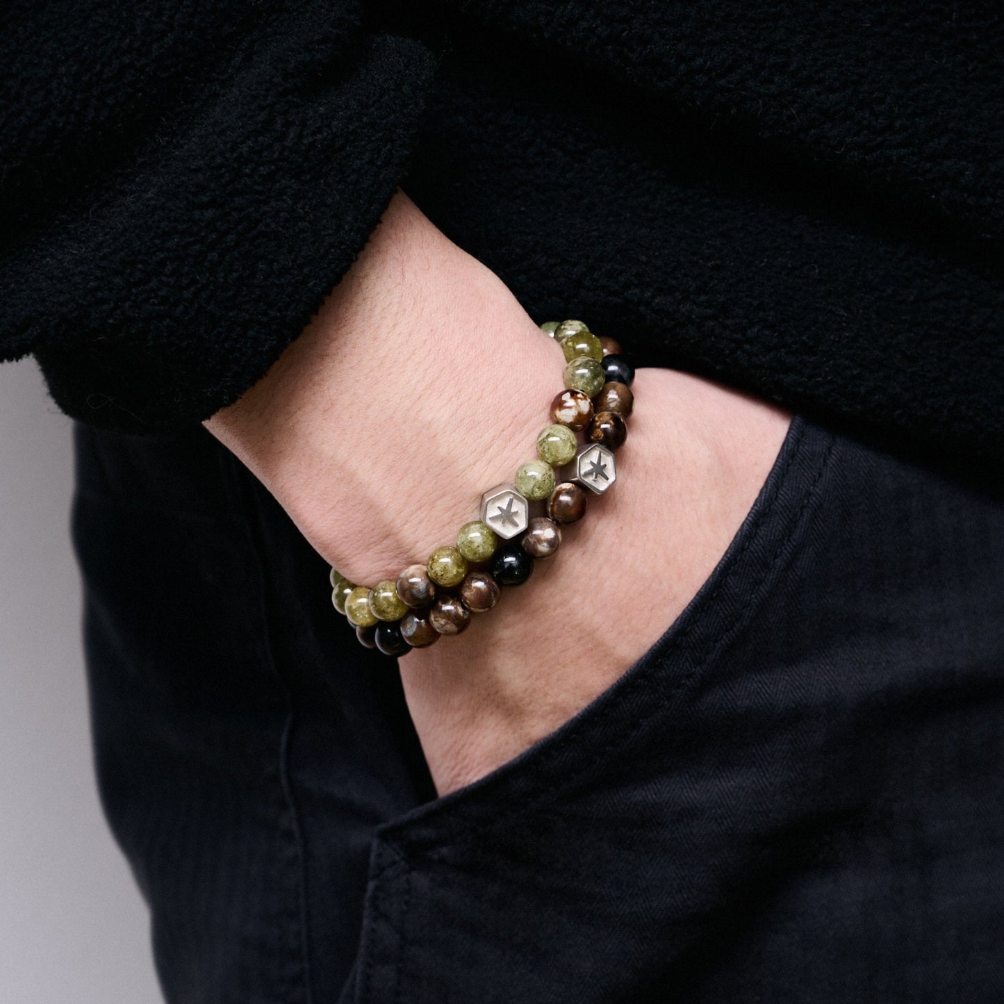 No.32 薄森星境|綠石榴石手環