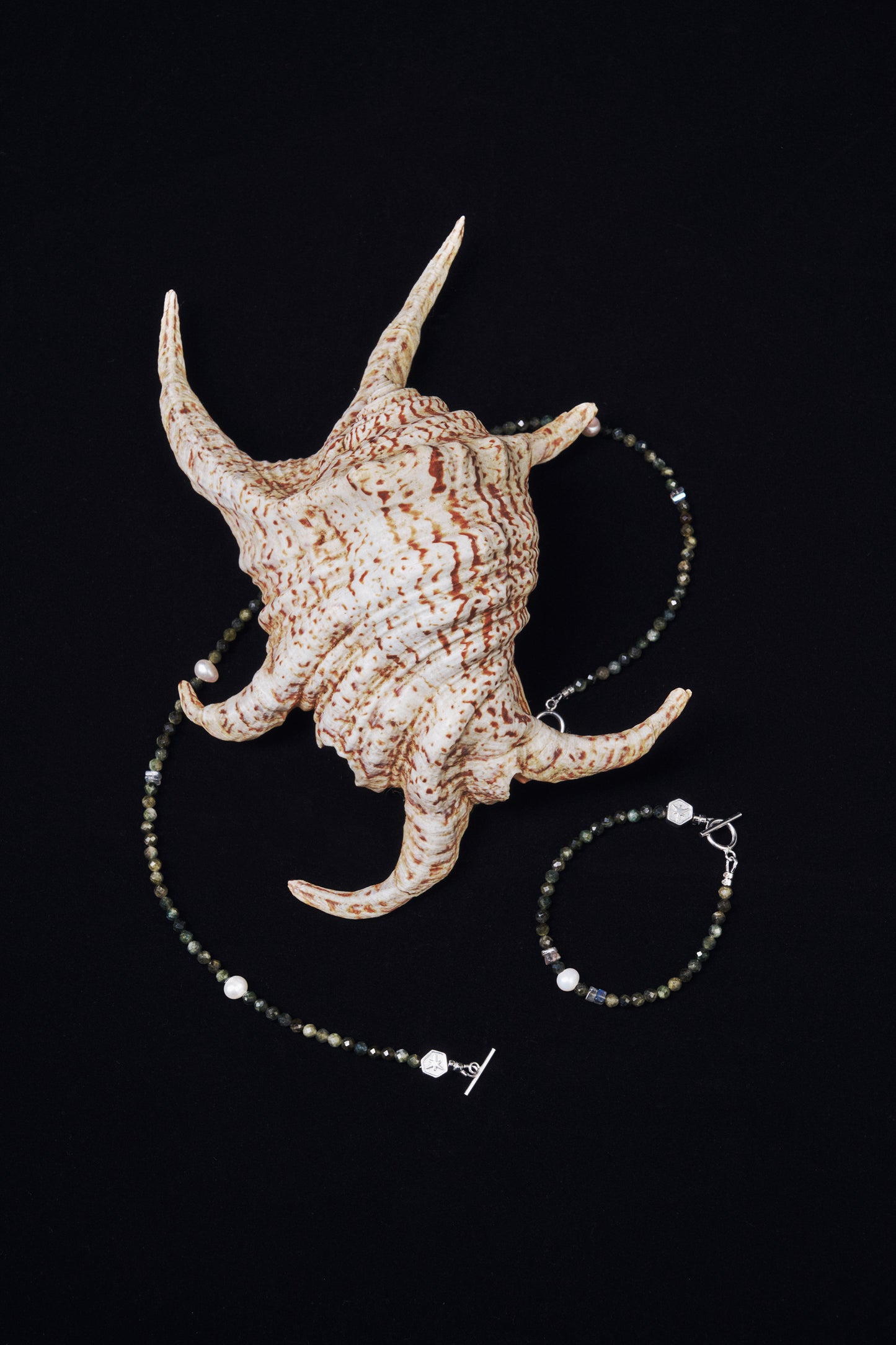 No.48 靈溪幻光|綠碧璽珍珠手鍊