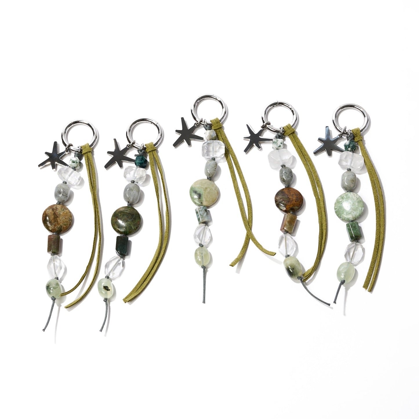 原礦吊飾｜苔原褐綠