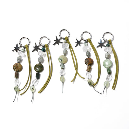 原礦吊飾｜苔原褐綠