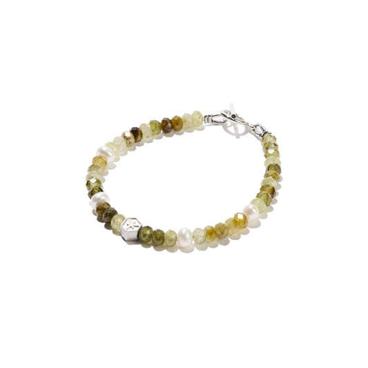 No.42 綠韻星境｜綠石榴石珍珠手鍊