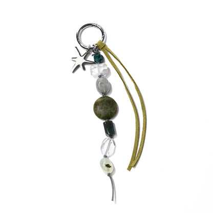 原礦吊飾｜苔原褐綠