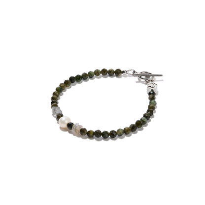 No.48 靈溪幻光｜綠碧璽珍珠手鍊