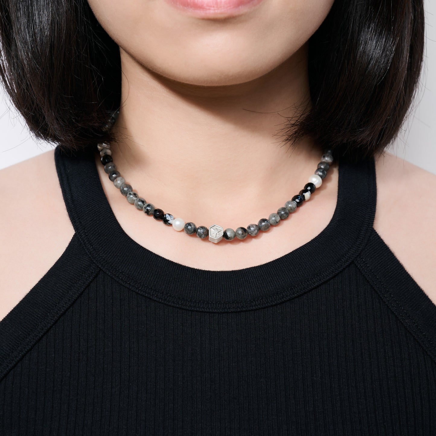 No.43 夜火爍爍｜火焰石珍珠項鍊