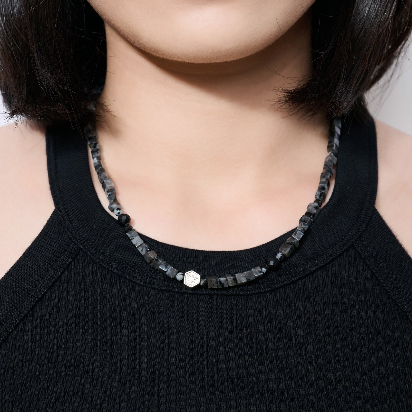 No.44 月幻星影｜黑拉長曜石項鍊