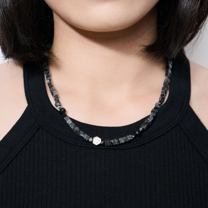 No.44 月幻星影｜黑拉長曜石項鍊