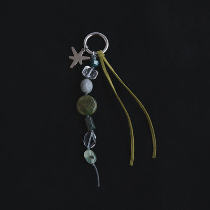 原礦吊飾｜苔原褐綠