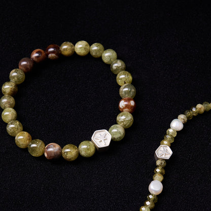 No.32 薄森星境｜綠石榴石手環